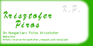 krisztofer piros business card